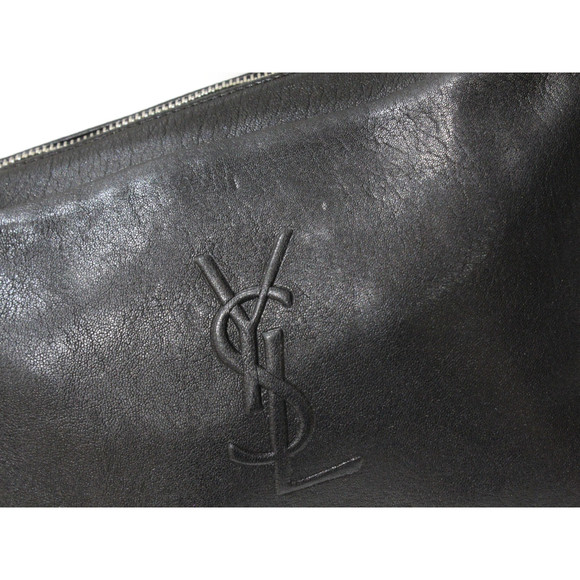 YSL Fringe Shoulder Bag Leather Black - Picture 12 of 16